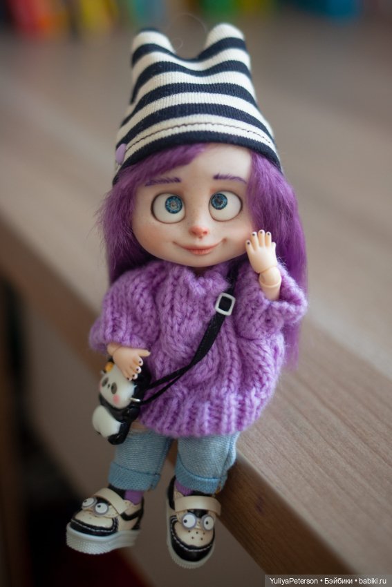 Лиловая малышка обитсу — Шарнирные куклы (не BJD) (фото 4)