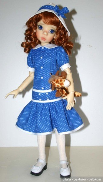 Выкройка PDF в натуральную величину / платье, колготки, шляпка для куклы Kaye Wiggs Кайе Виггс 46 см (фото 2)