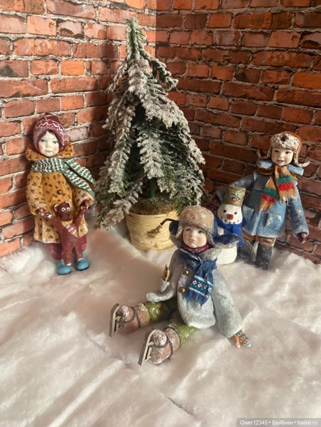 Ватные елочные игрушки « Зимние Детки» (фото 5)