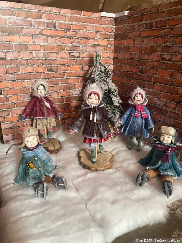 Ватные елочные игрушки « Зимние Детки» (фото 8)