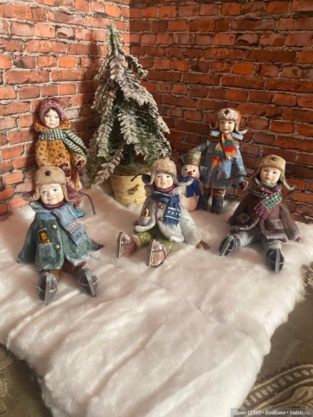 Ватные елочные игрушки « Зимние Детки» (фото 2)