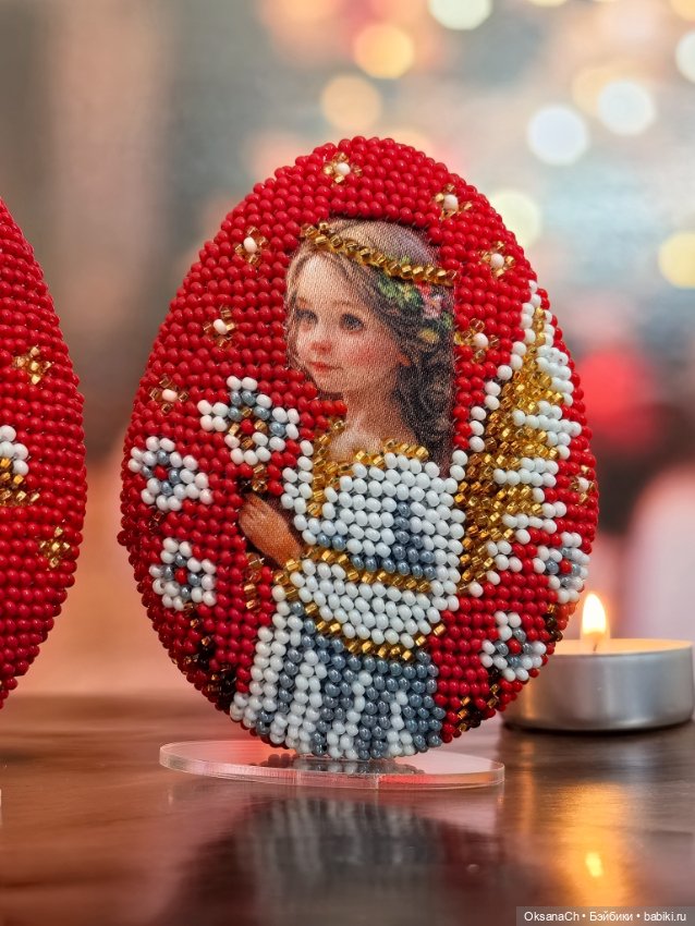 Ангелочки. Вышивка бисером (фото 3)