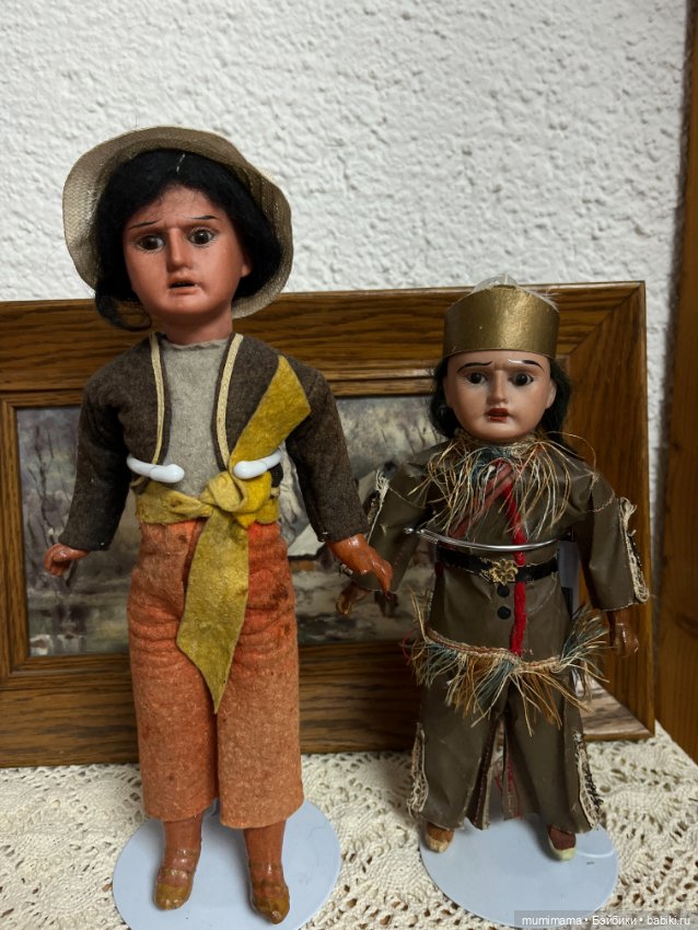 2 ориентальные минички Armand Marseille в индейских костюмах