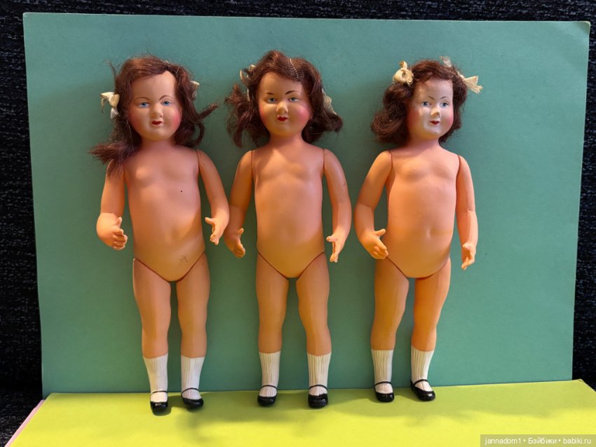 Целлулоидные французские куколки Petit Collin, высота 20 см (фото 2)