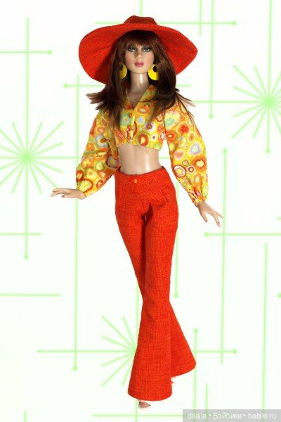 Выкройка PDF в натуральную величину / брюки-клеш, топ, шляпа для кукол Ками и Антуанетта Тоннер 40см (фото 3)