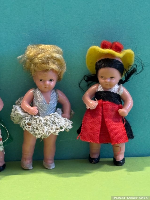Очень маленькие куколки Edi с прямыми ножками, высота 5 см (фото 3)