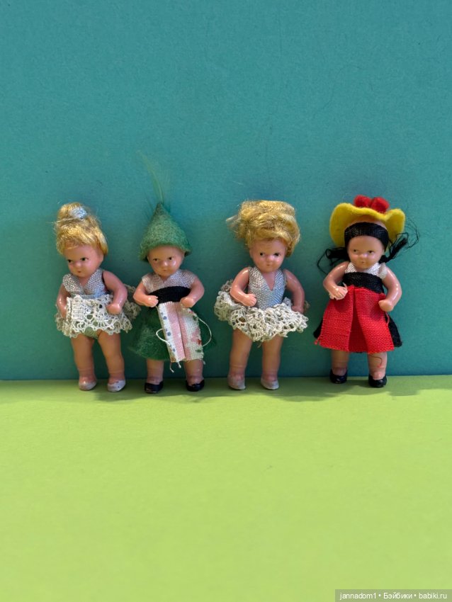 Очень маленькие куколки Edi с прямыми ножками, высота 5 см