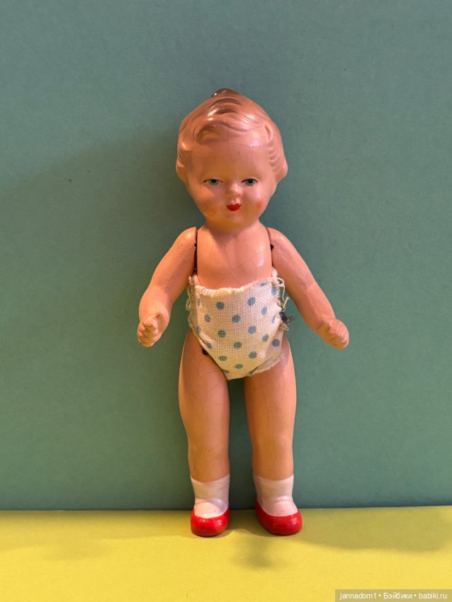 Очаровательная керамическая куколка Tebu с рельефными волосами, высота 14 см