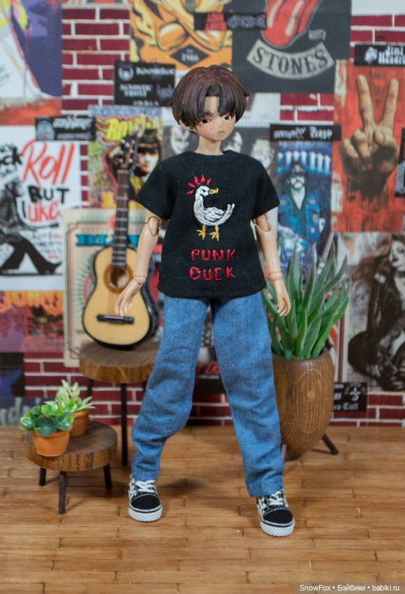 Футболка "Punk Duck" с вышивкой для сицилийских псов,близнецов,Милим, come4arts (фото 2)