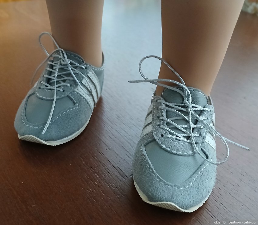 Кроссовки из натуральной кожи и замши для Gotz (фото 6)