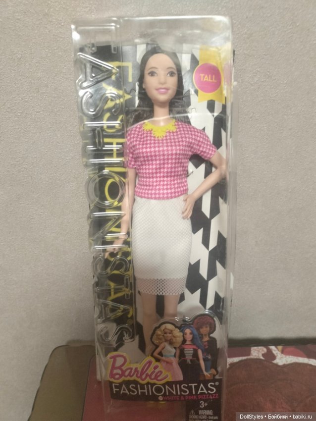 Барби Fashionistas Barbie #30 - White & Pink Pizzazz Mattel, 2015
