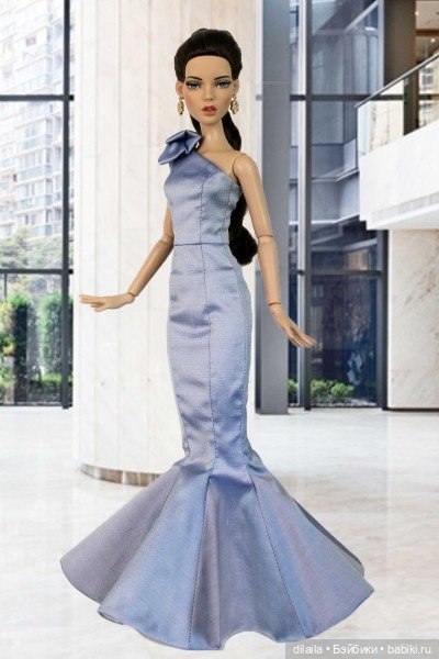 Выкройка PDF в натуральную величину / вечернее платье для куклы Deja Vu Тоннер 40 см (фото 2)