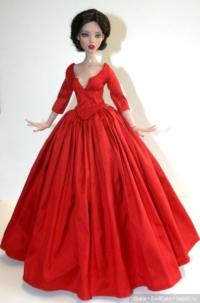 Выкройка PDF в натуральную величину / длинное платье с пышной юбкой для куклы Deja Vu Тоннер 40 см (фото 2)