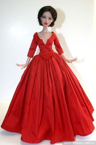 Выкройка PDF в натуральную величину / длинное платье с пышной юбкой для куклы Deja Vu Тоннер 40 см (фото 3)