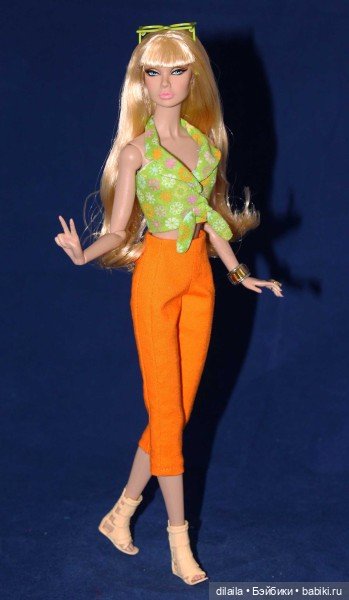 Выкройка PDF в натуральную величину / топ и укороченные брюки для куклы Poppy Parker Поппи Паркер (фото 3)