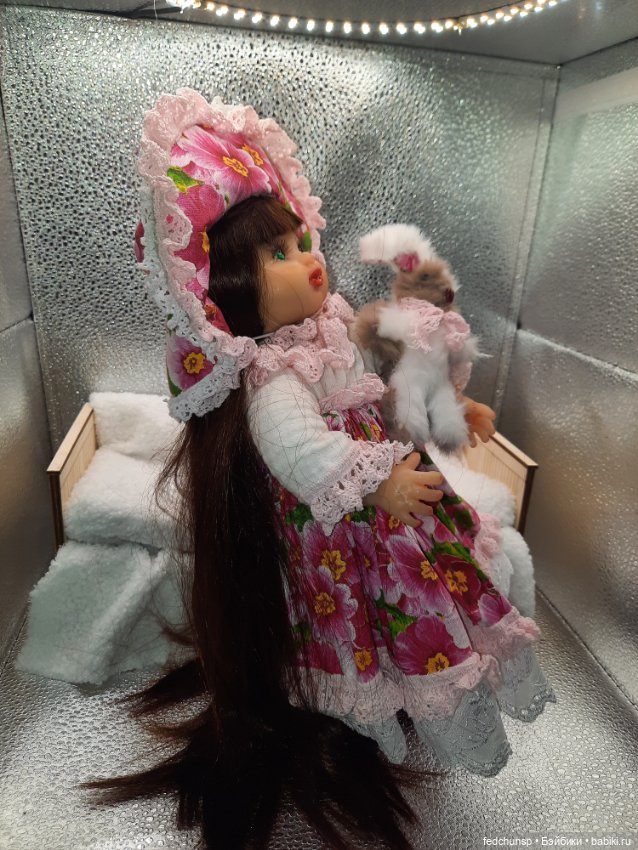 Девочка с зайчиком — Авторские куклы (фото 3)