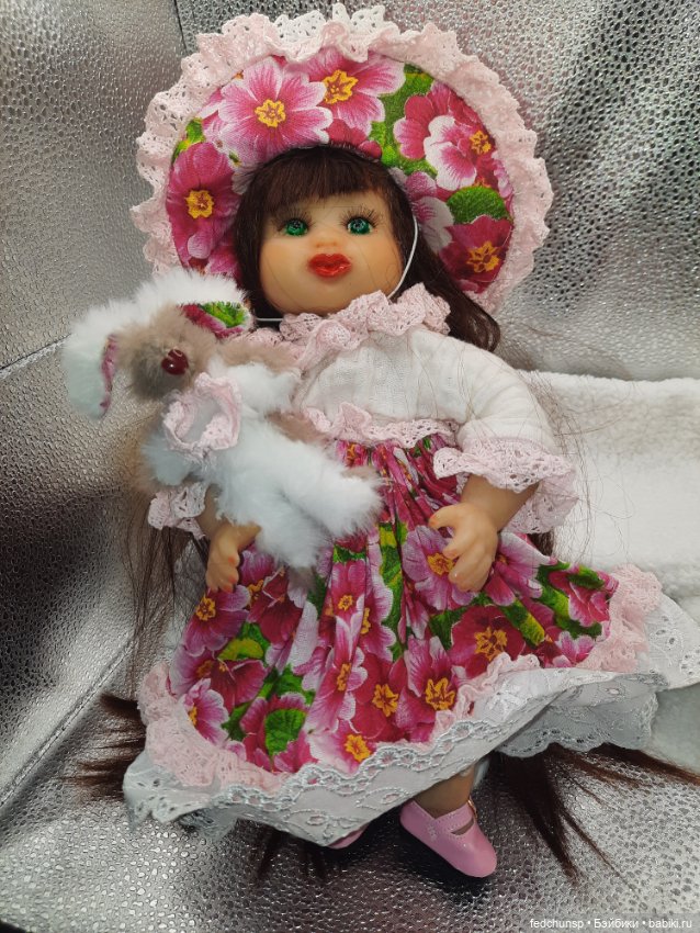 Девочка с зайчиком — Авторские куклы (фото 7)
