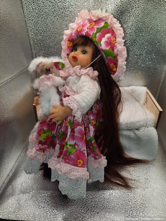 Девочка с зайчиком — Авторские куклы (фото 6)