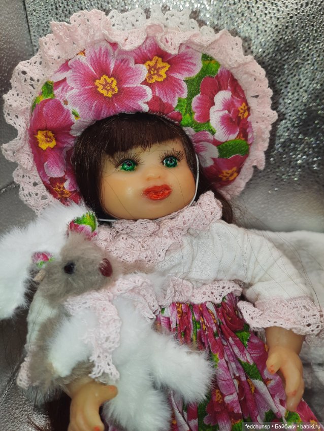 Девочка с зайчиком — Авторские куклы (фото 4)