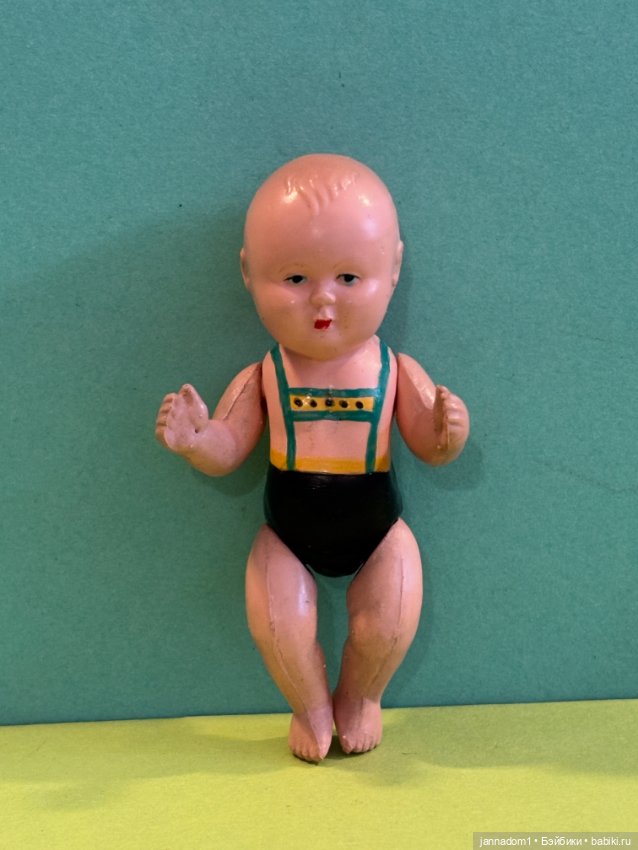Редкий целлулоидный пупсик Wolff, высота 8,5 см (фото 5)