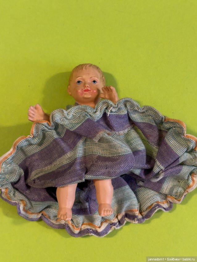 Целлулоидный пупсик Cellba с рельефными волосами, высота 9 см (фото 5)