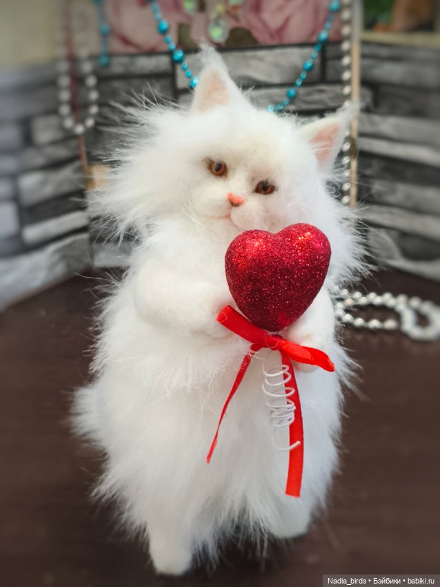 Котик с сердечком — Авторские игрушки (фото 5)
