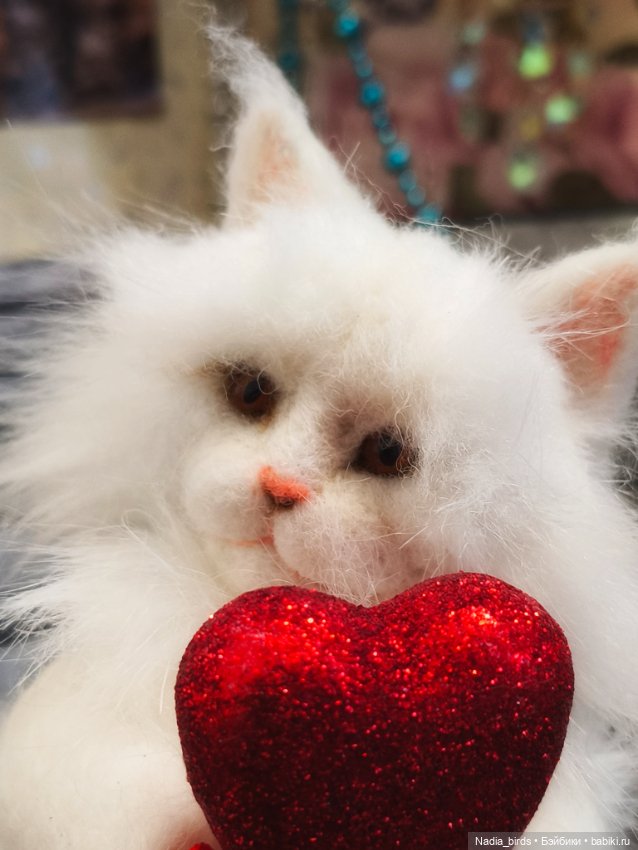Котик с сердечком — Авторские игрушки (фото 7)