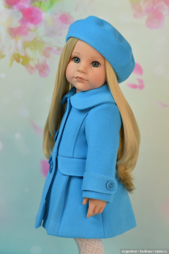 Пальто на куколку Готц "Весеннее небо" (фото 4)