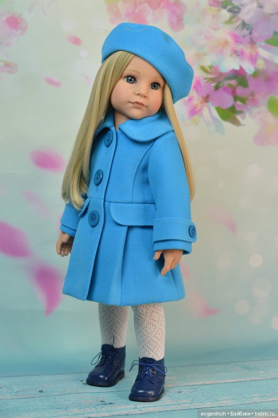 Пальто на куколку Готц "Весеннее небо" (фото 3)