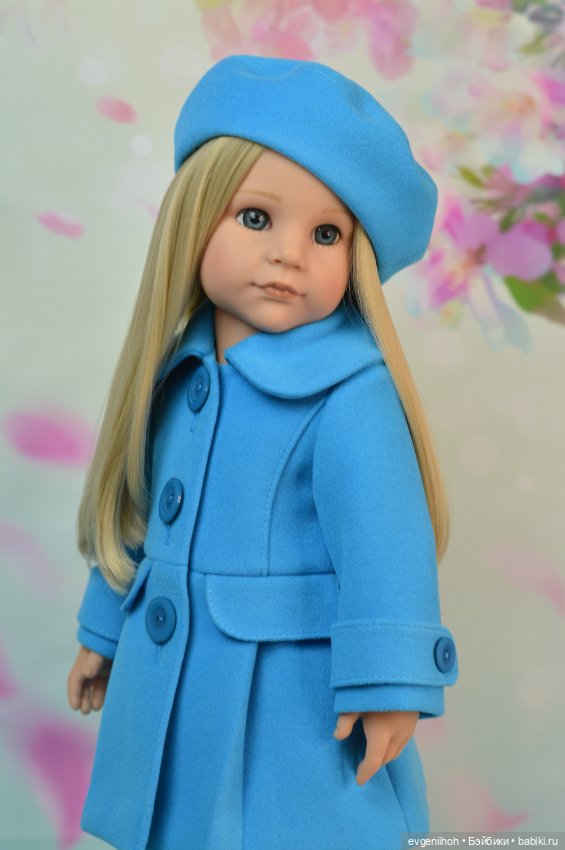 Пальто на куколку Готц "Весеннее небо" (фото 2)