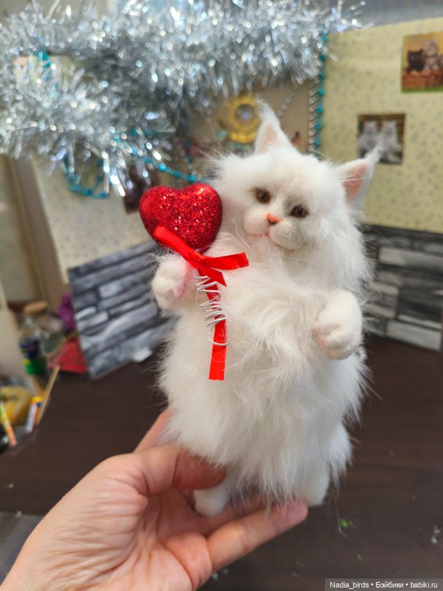 Котик с сердечком — Авторские игрушки (фото 4)