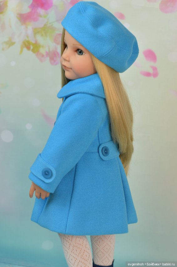 Пальто на куколку Готц "Весеннее небо" (фото 6)