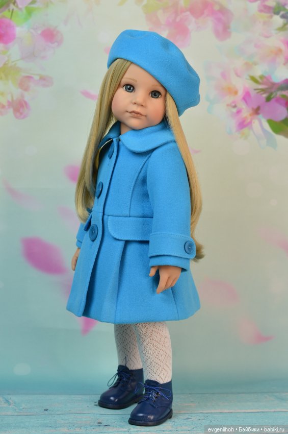 Пальто на куколку Готц "Весеннее небо"