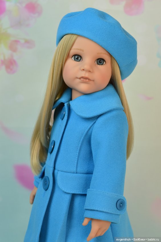 Пальто на куколку Готц "Весеннее небо" (фото 7)