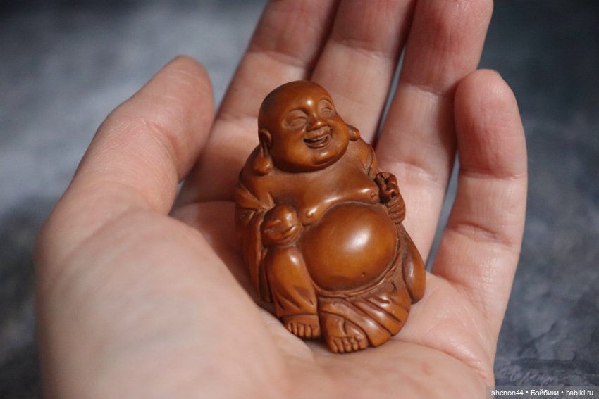 Нэцкэ "Прекрасный Хотей". Винтаж, 50+лет (фото 2)