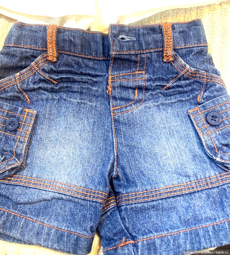 Джинсовые шортики на кукол 60-70 см 2 штуки одним лотом (фото 5)