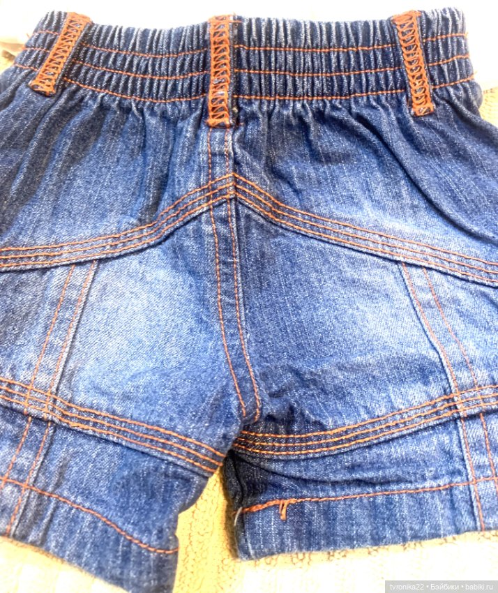 Джинсовые шортики на кукол 60-70 см 2 штуки одним лотом (фото 6)