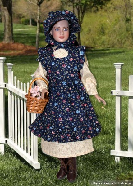 Выкройка PDF в натуральную величину / платье, сарафан, чепчик для кукол Марли / Агнес Тоннер 30 см (фото 2)