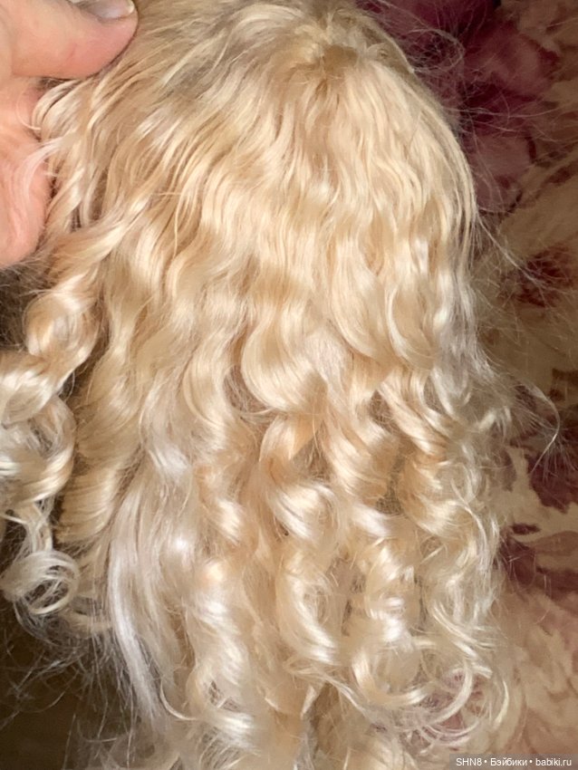 Парик из козочки для антикварной куклы 29-31 см (фото 6)