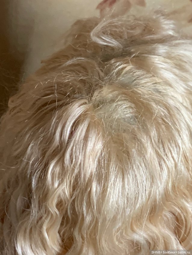 Парик из козочки для антикварной куклы 29-31 см (фото 5)