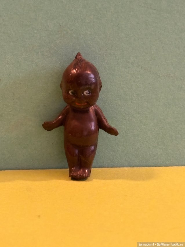 Редкий целлулоидный пупсик кьюпи негрик, высота 4 см (фото 4)