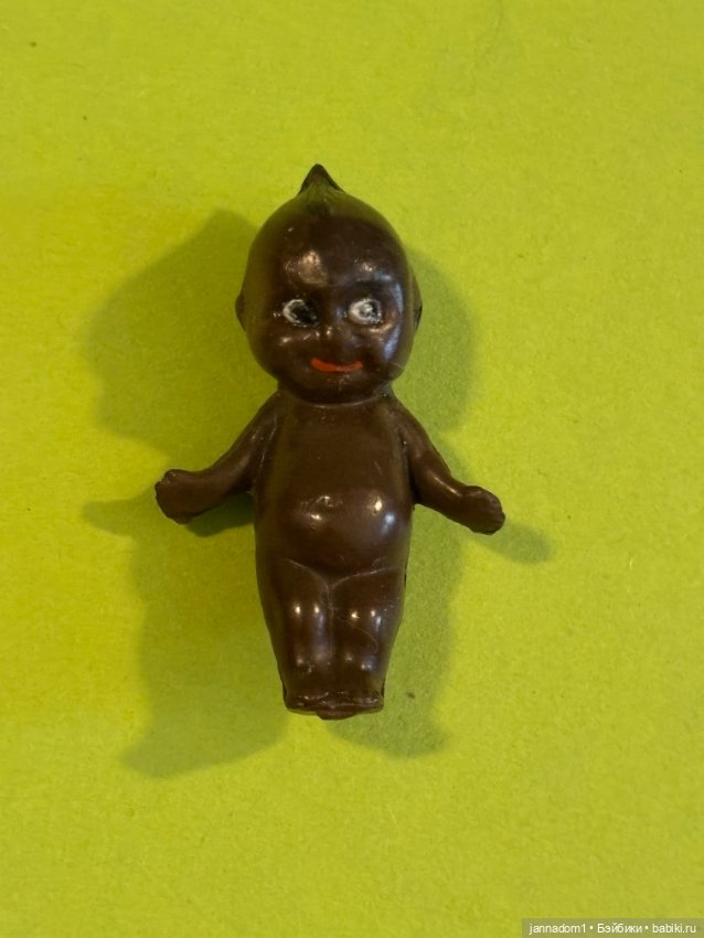 Редкий целлулоидный пупсик кьюпи негрик, высота 4 см (фото 3)