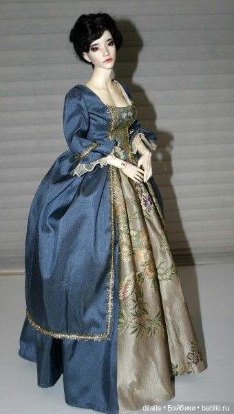 Выкройка PDF в натуральную величину / придворное платье 18 века для куклы Iplehouse FID 45 см (фото 3)