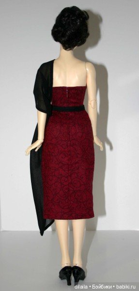 Выкройка PDF в натуральную величину / платье-футляр с карманами для куклы Iplehouse FID 45 см (фото 4)