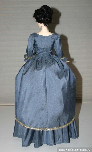 Выкройка PDF в натуральную величину / придворное платье 18 века для куклы Iplehouse FID 45 см (фото 4)