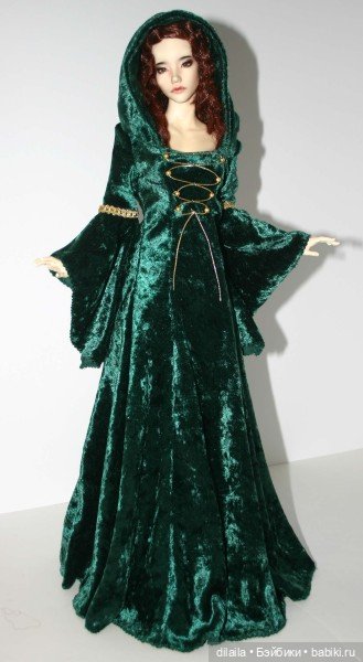 Выкройка PDF в натуральную величину / платье в средневековом стиле для куклы Iplehouse FID 45 см (фото 5)