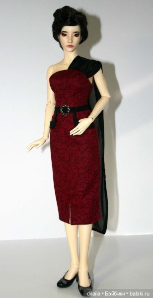 Выкройка PDF в натуральную величину / платье-футляр с карманами для куклы Iplehouse FID 45 см (фото 6)