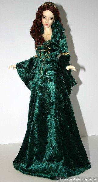 Выкройка PDF в натуральную величину / платье в средневековом стиле для куклы Iplehouse FID 45 см (фото 4)