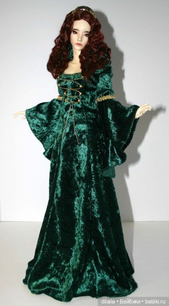 Выкройка PDF в натуральную величину / платье в средневековом стиле для куклы Iplehouse FID 45 см (фото 2)
