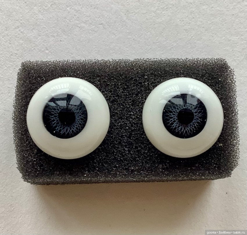 Глаза серые стекло 16мм — Глаза для BJD (фото 3)